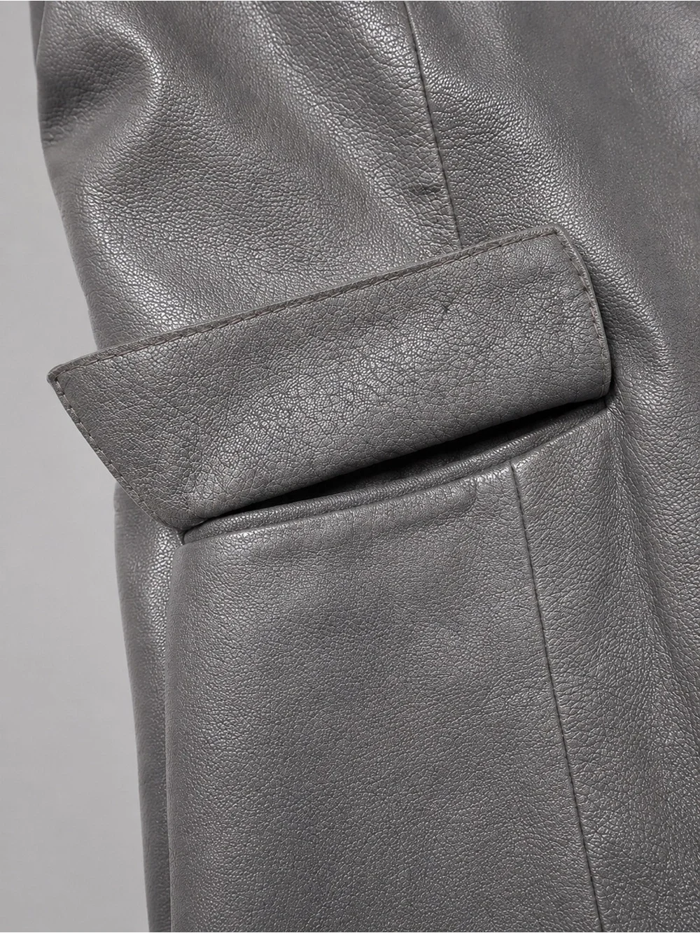 Vintage El Guante Grey Leather Blazer Jacket Women's XS/S Tailored Coat Ecuador